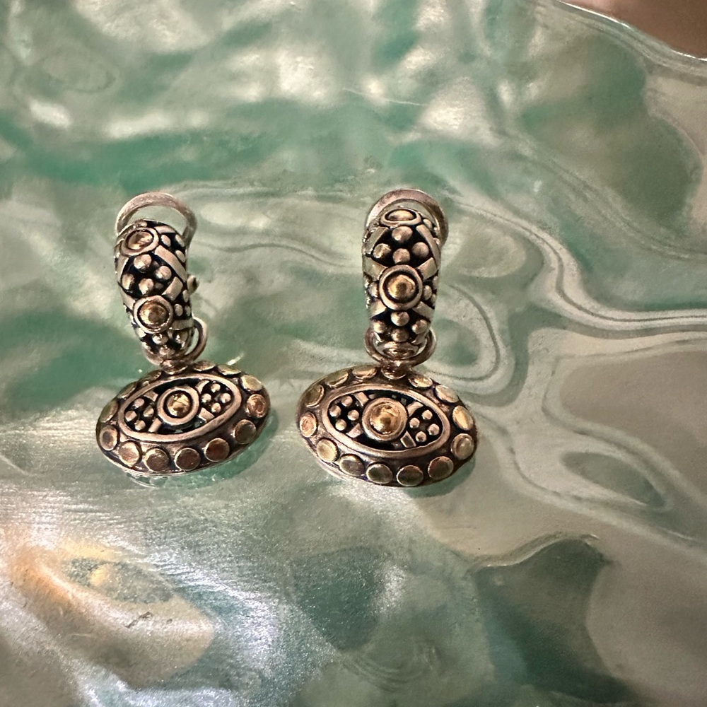 John Hardy Dots earrings 925/18k gold